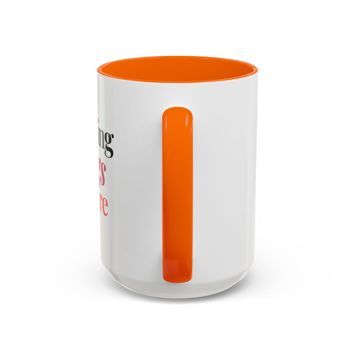 Interesting Things Live Here Mug — Orange