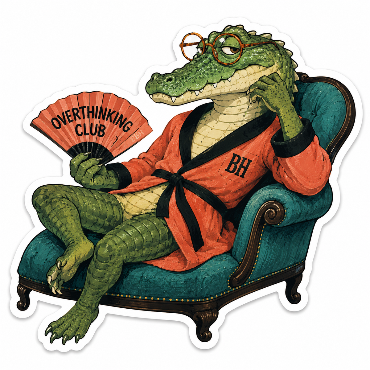 Crocodile Chaise Sticker