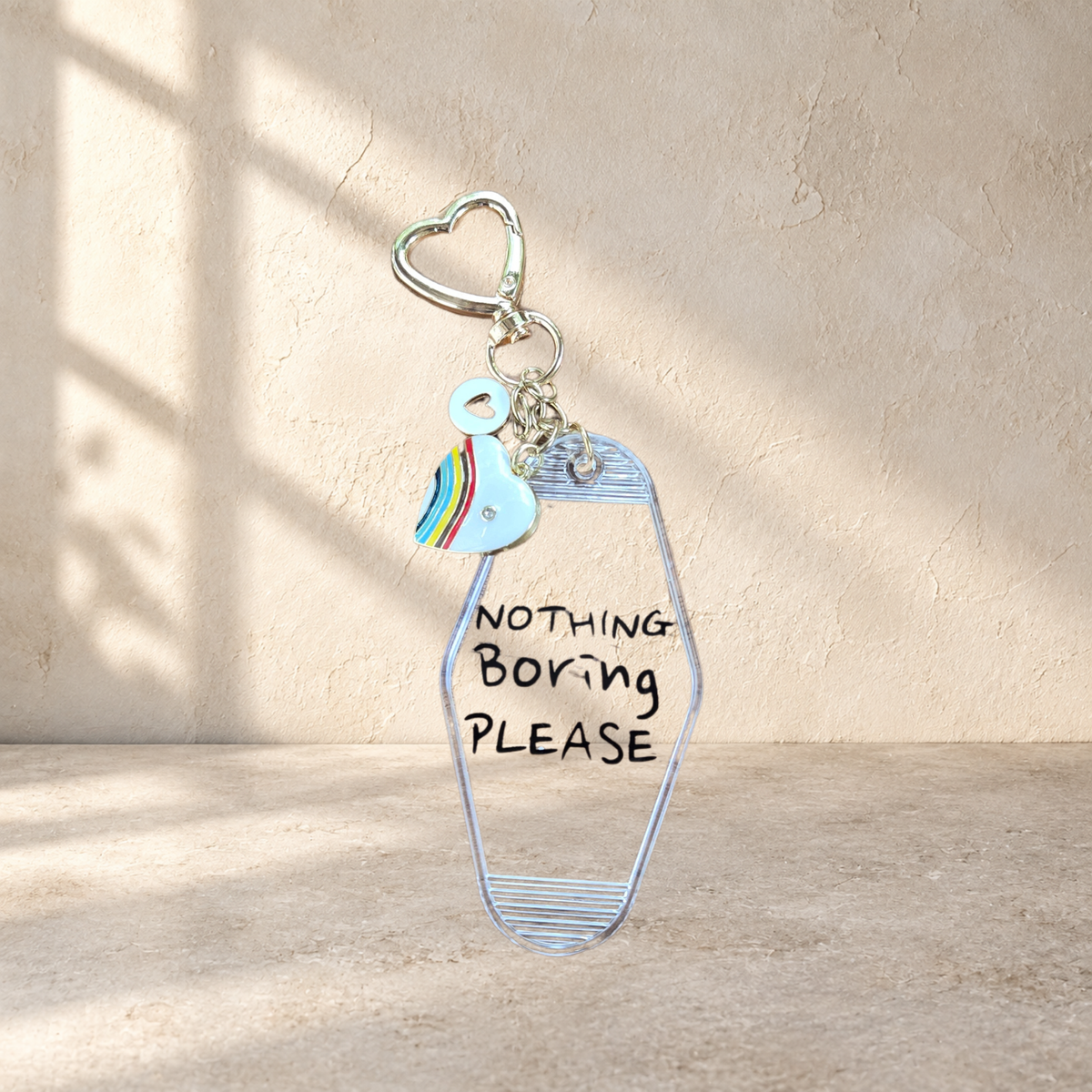 Nothing Boring Please Keychain