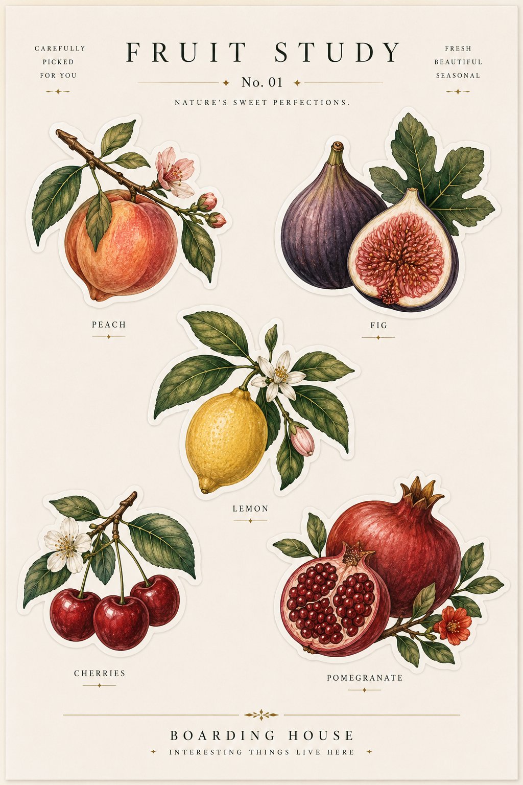 Fruit Study Sticker Sheet
