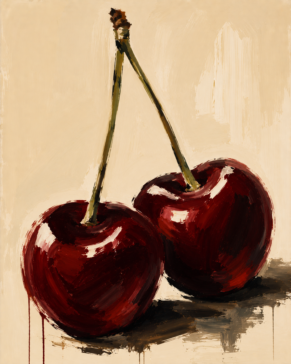 Two Cherries — 8×10 Art Print