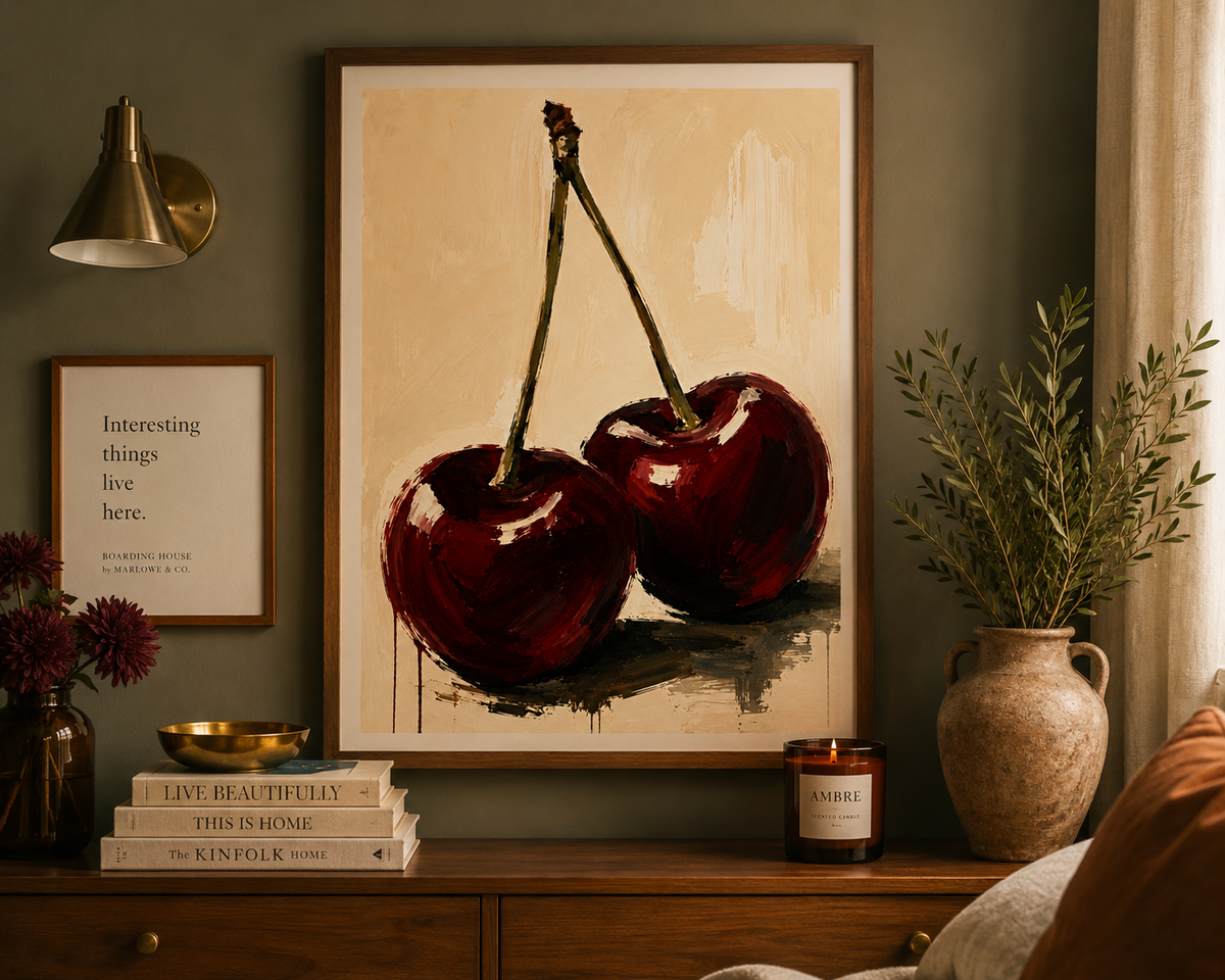 Two Cherries — 8×10 Art Print