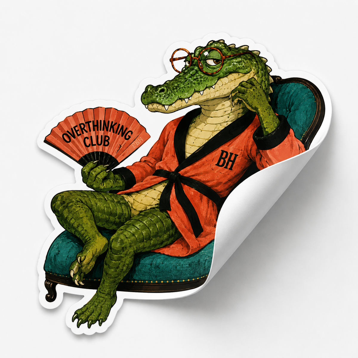 Crocodile Chaise Sticker