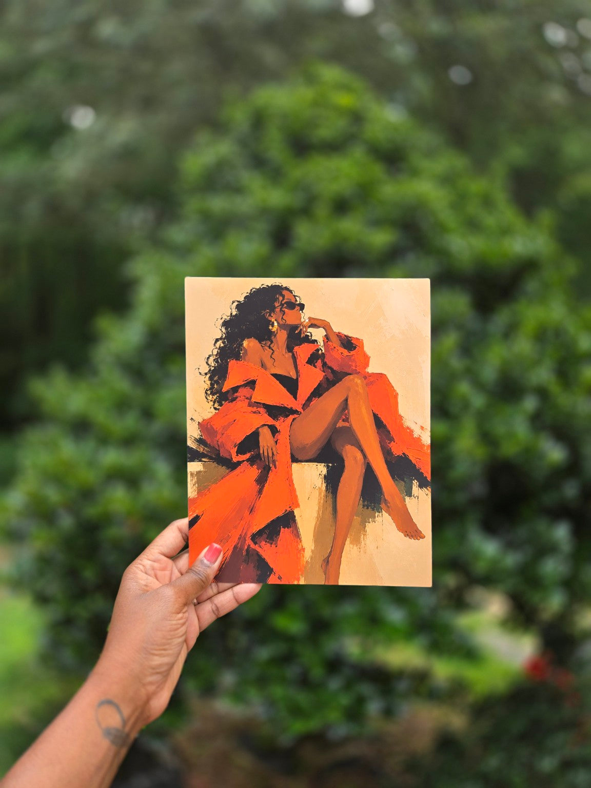 Orange Coat Woman — 8×10 Fine Art Print