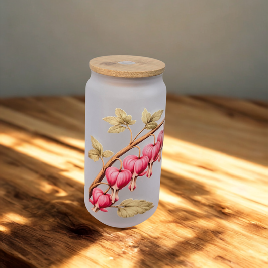 Bleeding Heart Glass Tumbler