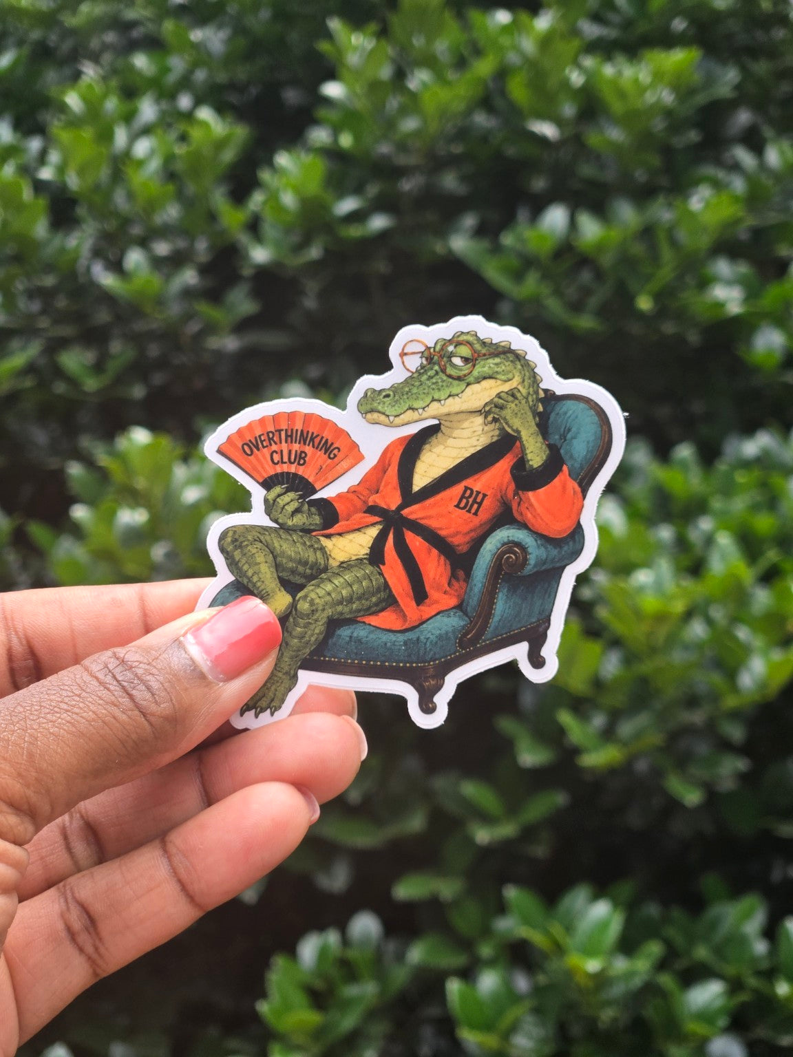 Crocodile Chaise Sticker