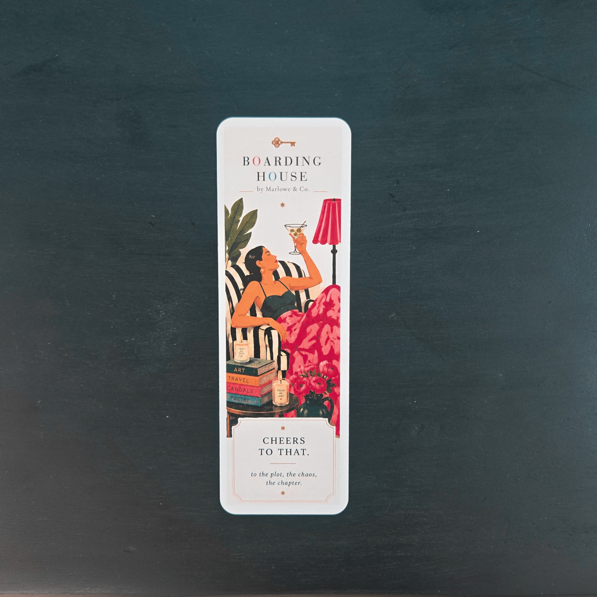 Cheers to That Bookmark — Pink