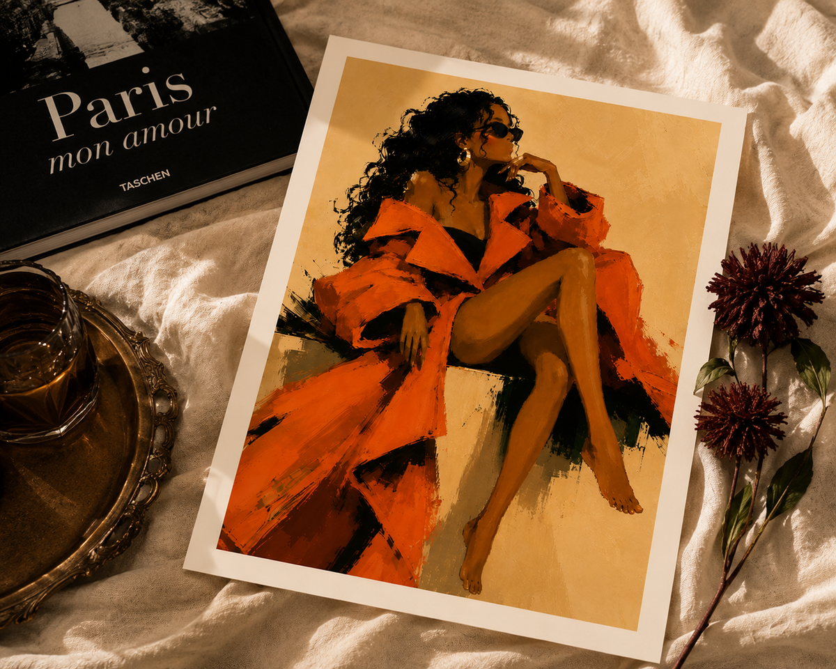 Orange Coat Woman — 8×10 Fine Art Print